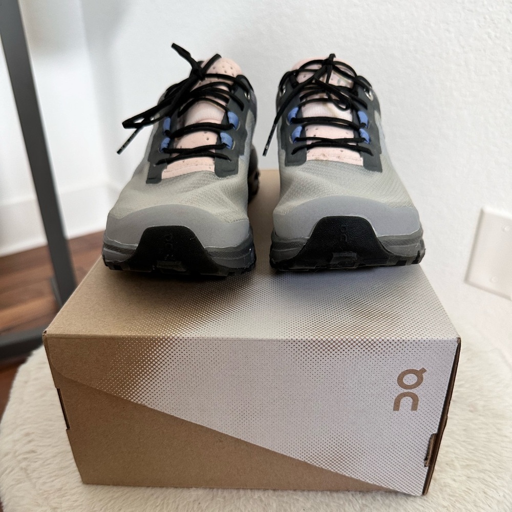 On Running Women's Gray Black Pink Trail Sneakers - Picture 3 of 10